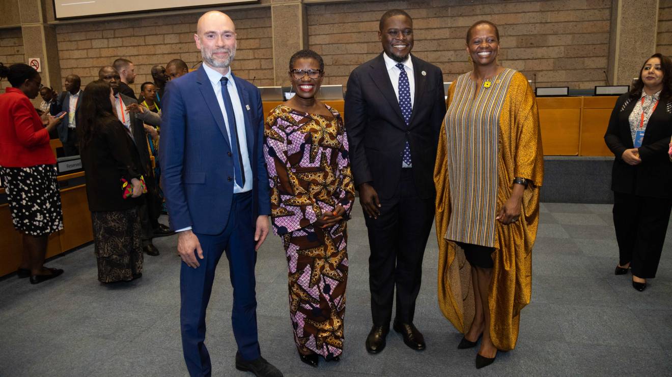 From Left - Mark Watts, Yvonne Aki-Sawyer, Sakaja Johnson, Wanjira Maathai and Global Partners. PHOTO/COURTESY